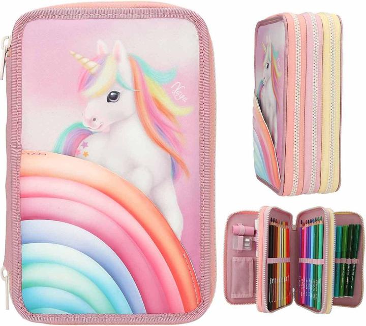 Image du produit Depesche Ylvi 3-Fach Federtasche Farbwolke inkl. Stifte