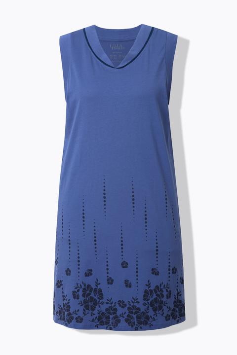 Image du produit Ulla Popken Grands T-shirts, lot de 2, motif à fleurs, col en V, manches courtes/sans manches (46, 48)