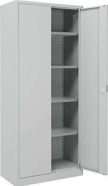 Image du produit eurokraft basic Armoire universelle, h x l x p 1850 x 800 x 420 mm, gris clair.