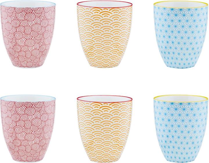 Light blue, Red, Yellow