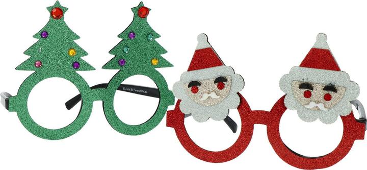 Actual product image Folat Glasses Christmas Christmas Tree/Santa Claus -