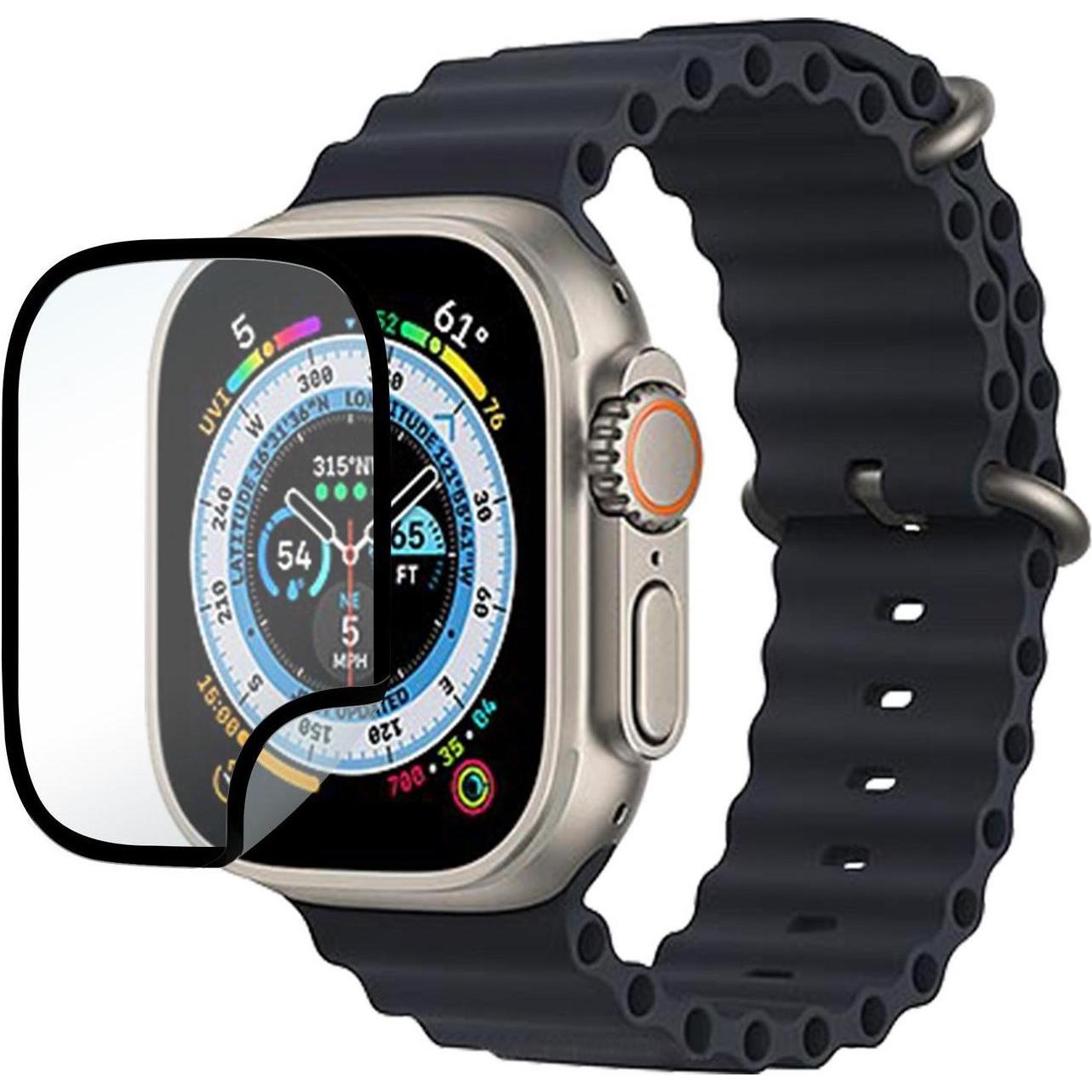 eSTUFF Flexible Hybrid Glass Screen, Smartwatch Zubehör, Schwarz, Transparent