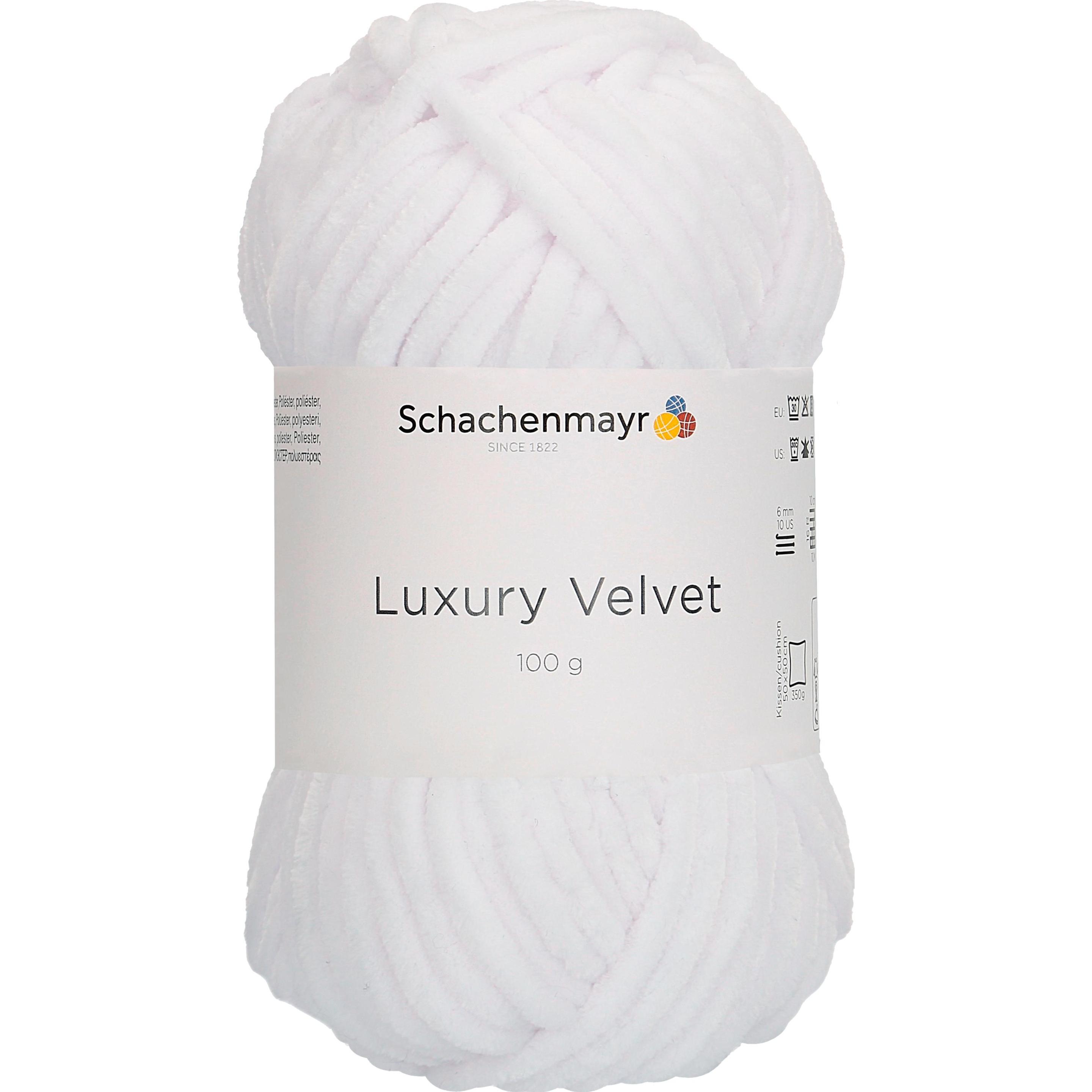 Mgb Wolle Luxury Velvet, Garn + Wolle, Weiss