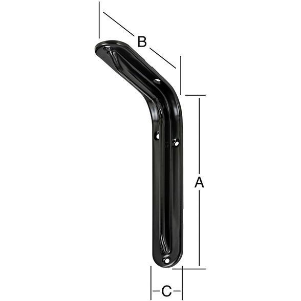 Vormann, Regalträger, Format Konsole 295x195x41 mm schwarz