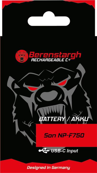 Actual product image Berenstargh Sony NP-F750 7000mAh USB-C input battery (Camera battery)