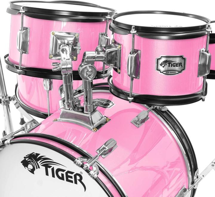 Image du produit Tiger Kit de batterie junior 5 pièces, idéal pour enfants de 3 à 9 ans (Batterie acoustique)