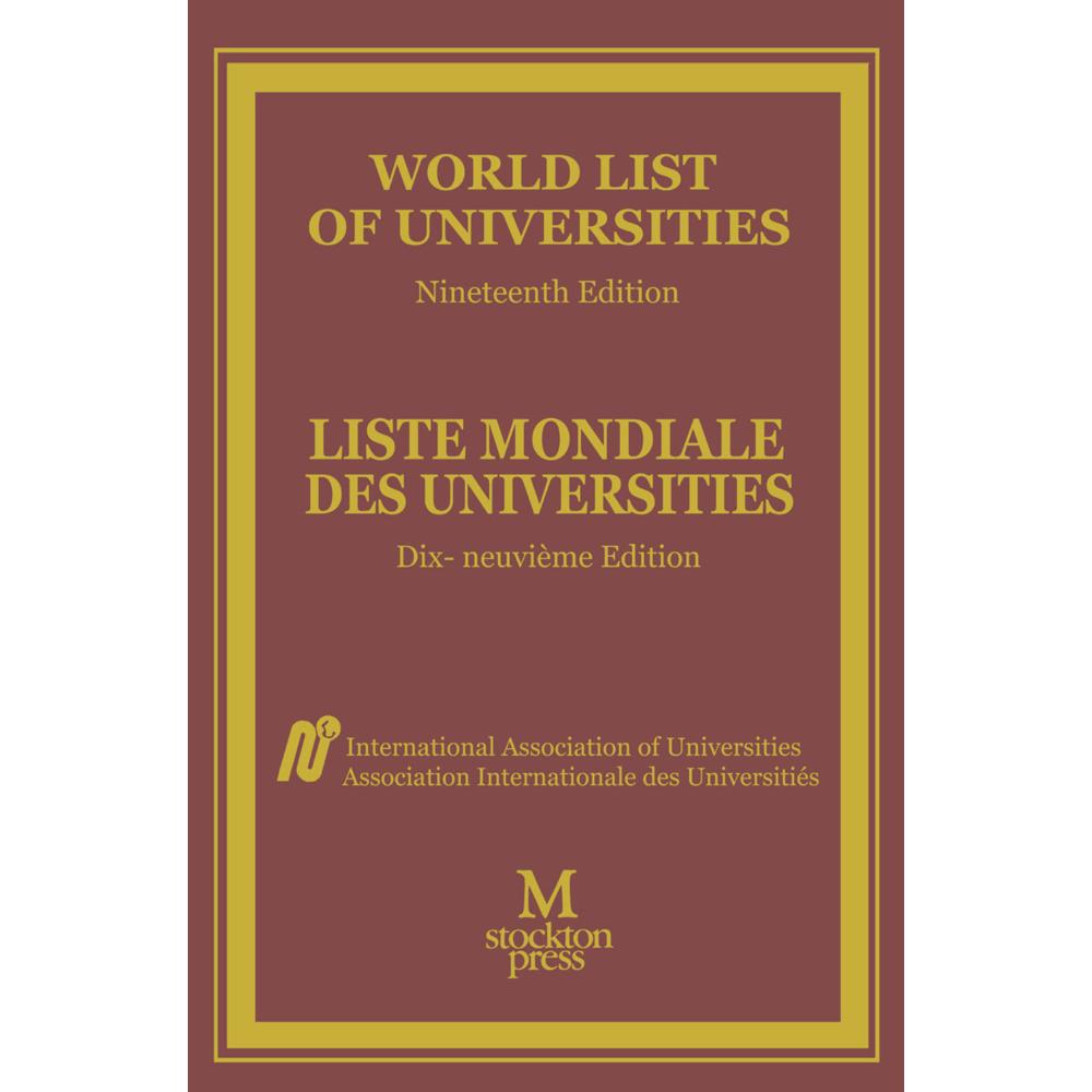 World List of Universities / Liste Mondiale des Universites, Fachbücher von International Association of Universities