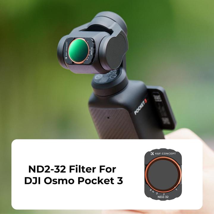Image du produit K&F Concept Magnétique ND2-ND32, HD, revêtement vert antireflet, étanche et résistant aux rayures sur une face