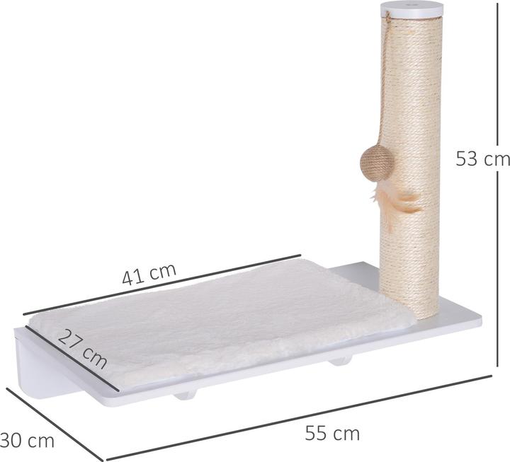 Actual product image PawHut Cat tree for wall mounting (50 cm, White)