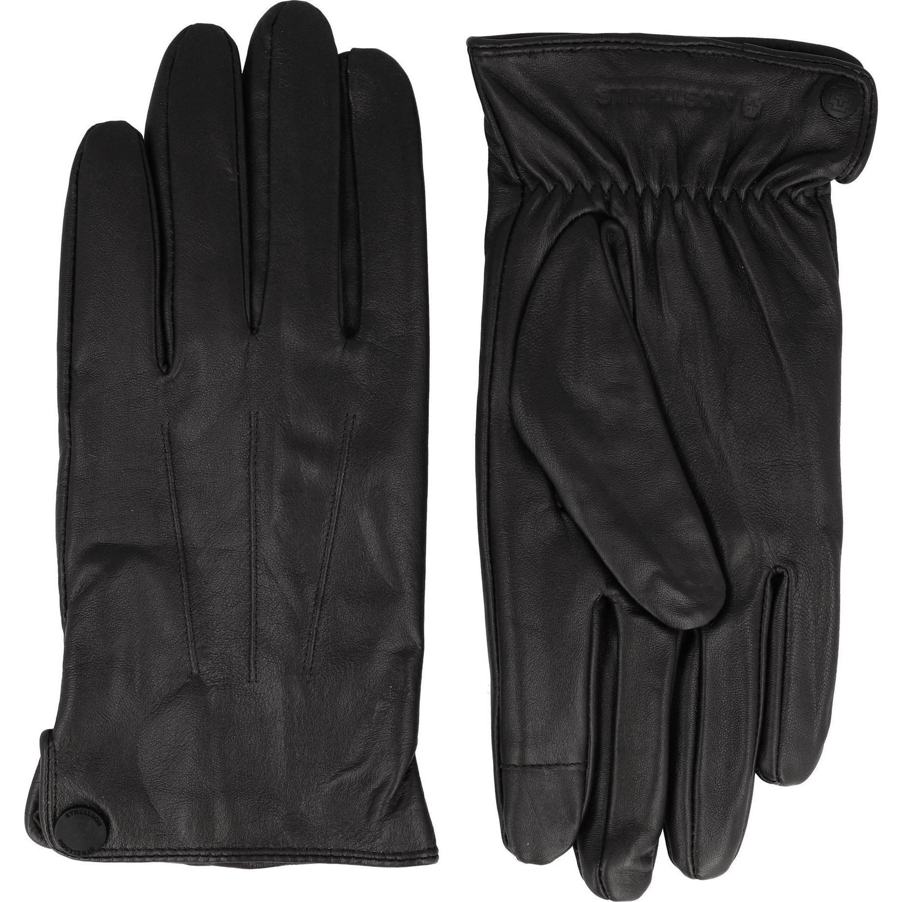 Strellson, Herren, Handschuhe, Handschuhe Leder, Schwarz, (S)