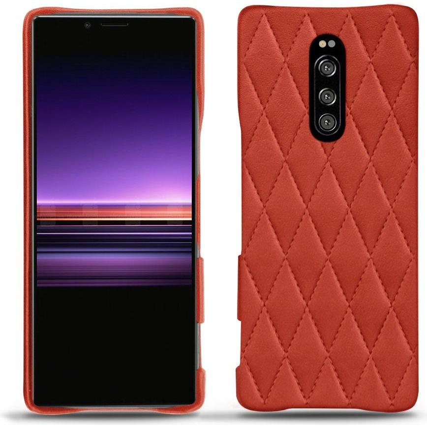 Noreve Lederschutzhülle (Sony Xperia 1), Smartphone Hülle, Orange