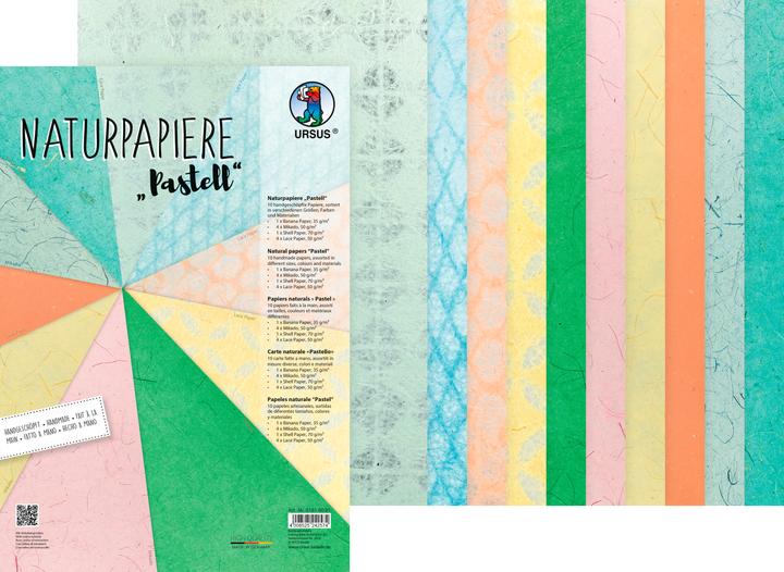 Actual product image Ursus Craft paper Natural Papers 10 pieces, pastel (70 g/m², 10x)