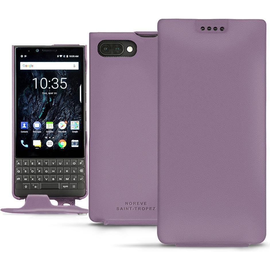 Noreve Lederschutzhülle vertikal (Blackberry KEY2), Smartphone Hülle, Violett
