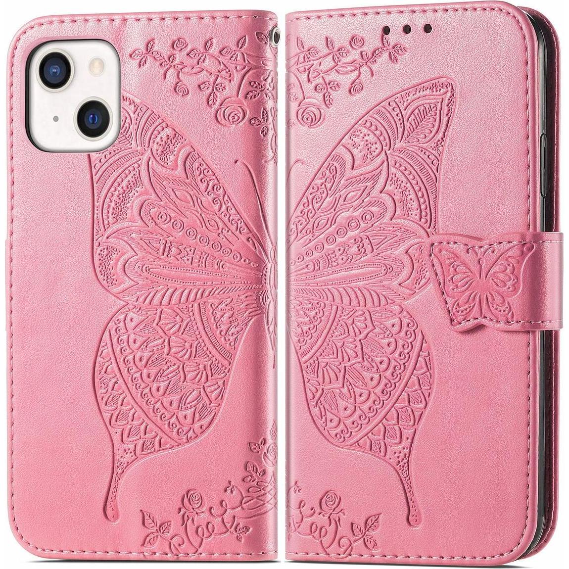 König Design Hülle Handy Schutz für Apple iPhone 13 mini Case Cover Tasche Etuis Bumper Rosa (Apple iPhone 13 mini), Sma...