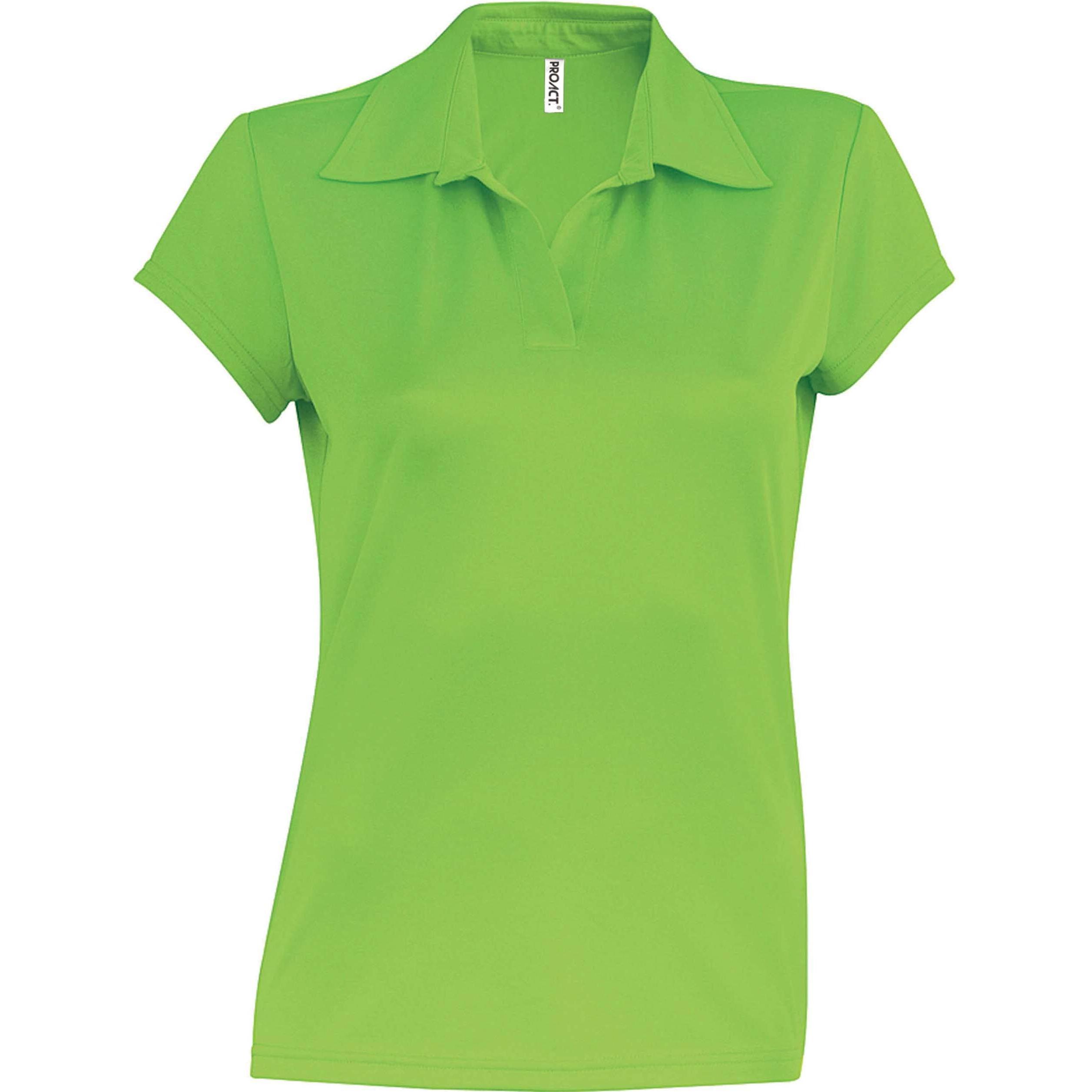 Proact, Damen, Sportshirt, Damen Poloshirt mit kurzen Ärmeln Sport (S), Grün, S