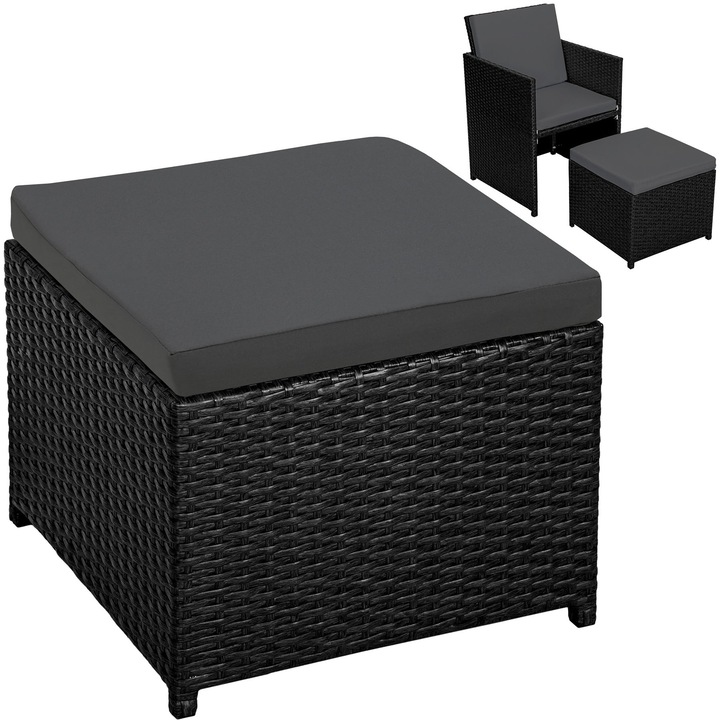 Produktbild tectake Aluminium Rattan Sitzgruppe Manhattan (100 cm)