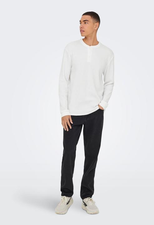 Actual product image Only & Sons Onstobie Reg Ls Henley Tee (XL)