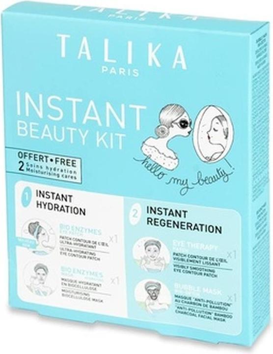 Talika Instant Beauty Kit Ultimate Skin Care Kit Essential Hydrating Face Masks Moisturising Eye Pat (Gesichtspflege Set)