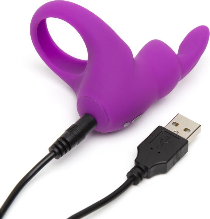 Image du produit Happy Rabbit Anneau Cock Rechargeable Vibrant Lapin Bleu (3 cm)