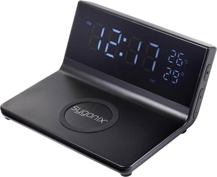 Image du produit Sygonix SY-5459860 Réveil électronique Noir (mat) Heures d'alarme 2 Port USB