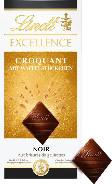 Immagine prodotto Lindt Excellence Dark con pezzi di wafer (100 g)