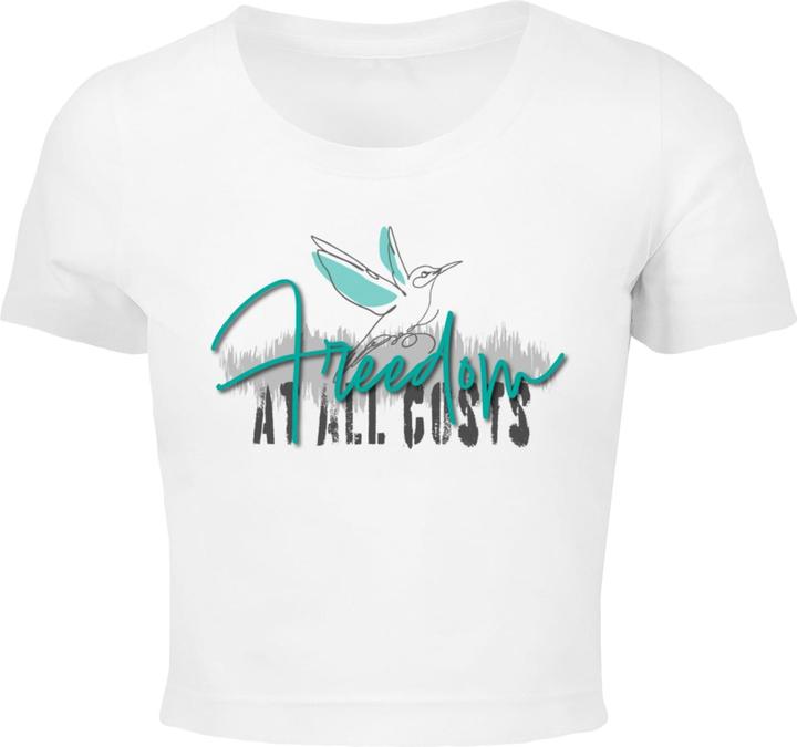 Produktbild Merchcode Ladies Freedom At All Costs Cropped Tee - 118463 (S)
