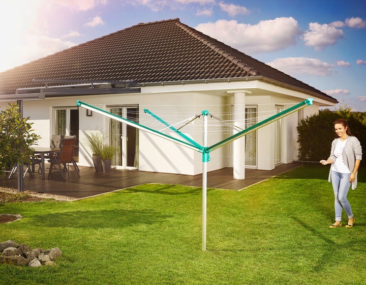 Actual product image Leifheit Linomatic 500 Deluxe Cover laundry umbrella (50 m)