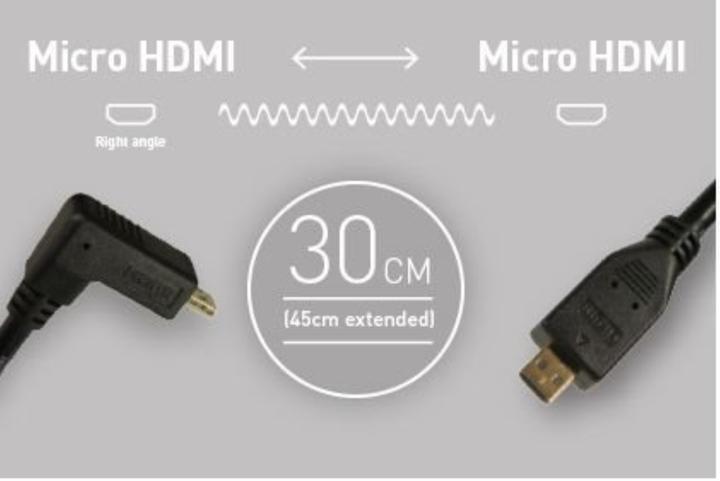 Actual product image Atomos micro HDMI (Typ D) — micro HDMI (Typ D) (0.45 m, HDMI)