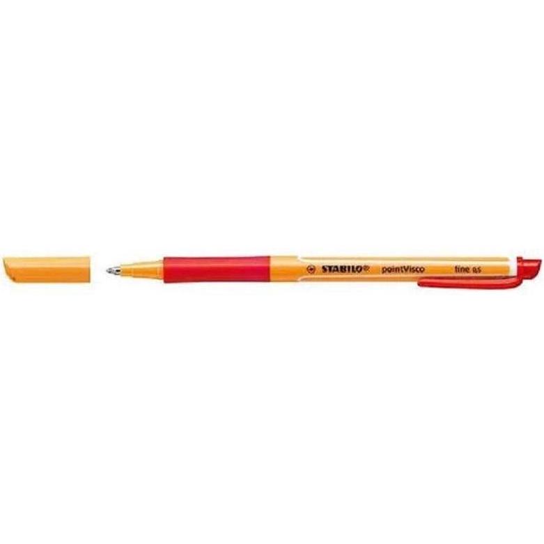 10x STABILO, Schreibstifte, pointVisco Tintenroller (Rot, 1 x)
