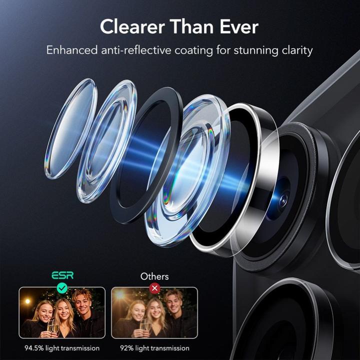 Produktbild ESR Armorite Kameraobjektivschutzfolien (1 Stk., Apple iPhone 14 Pro, Apple iPhone 14 Pro Max, Apple iPhone 15 Pro, Apple iPhone 15 Pro Max, Apple iPhone 16 Pro, Apple iPhone 16 Pro Max, Apple iPhone 17 Pro, Apple iPhone 17 Pro Max)