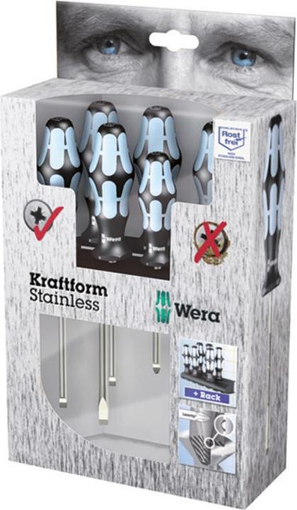 Produktbild Wera 3334/6 Rack (Phillipps-Kreuzschlitz (PH), Schlitzschrauben)