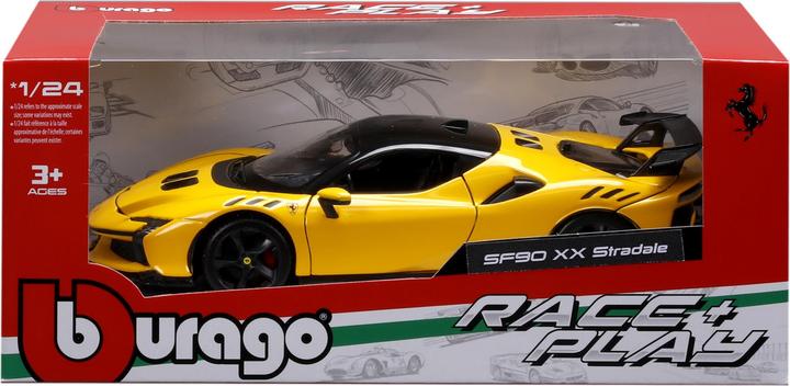 Actual product image Bburago Ferrari R&P SF90 XX Stradale 1/24 gelb