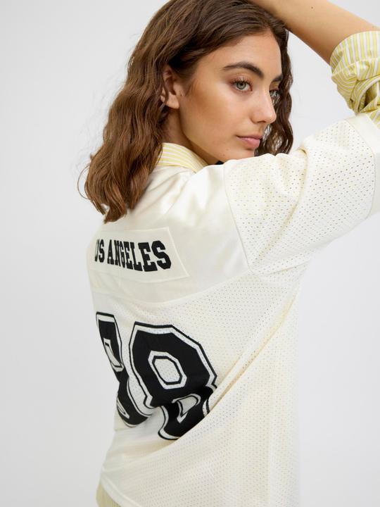 Produktbild JJXX Jxzola Mesh Print Ss V Neck Tee Jrs Ln (XS)