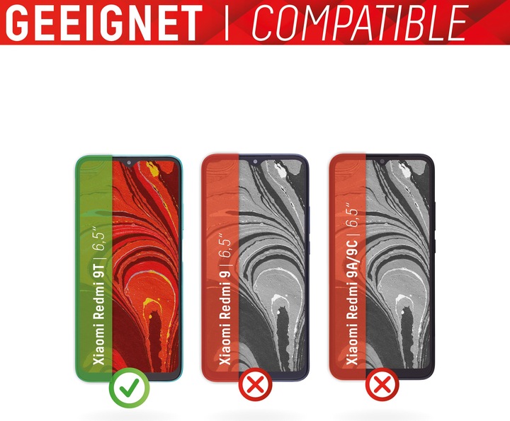 Actual product image Displex Real Glass (1 Piece, Xiaomi Redmi 9)