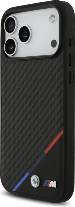 Produktbild BMW Case M Carbon Tricolor Line MagSafe for iPhone 17 Pro Max black (Apple iPhone 17 Pro Max)