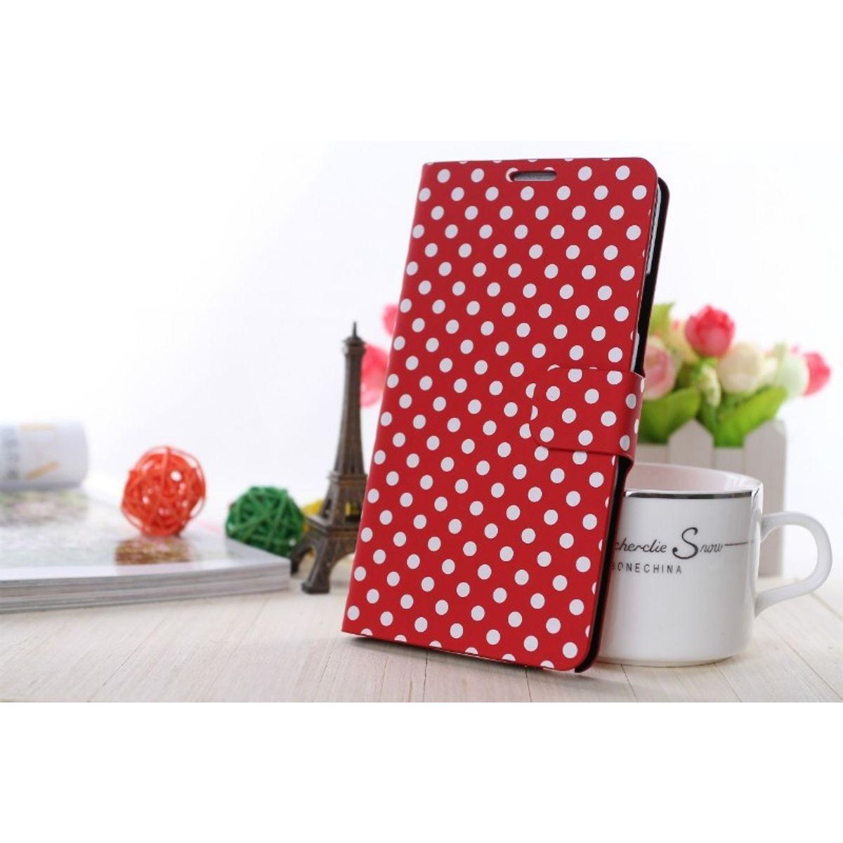 König Design Schutzhülle Handytasche (Flip Quer) für Handy Samsung Galaxy S7560 / S7562 / S7580 / S7582 Rot (Samsung Gal...