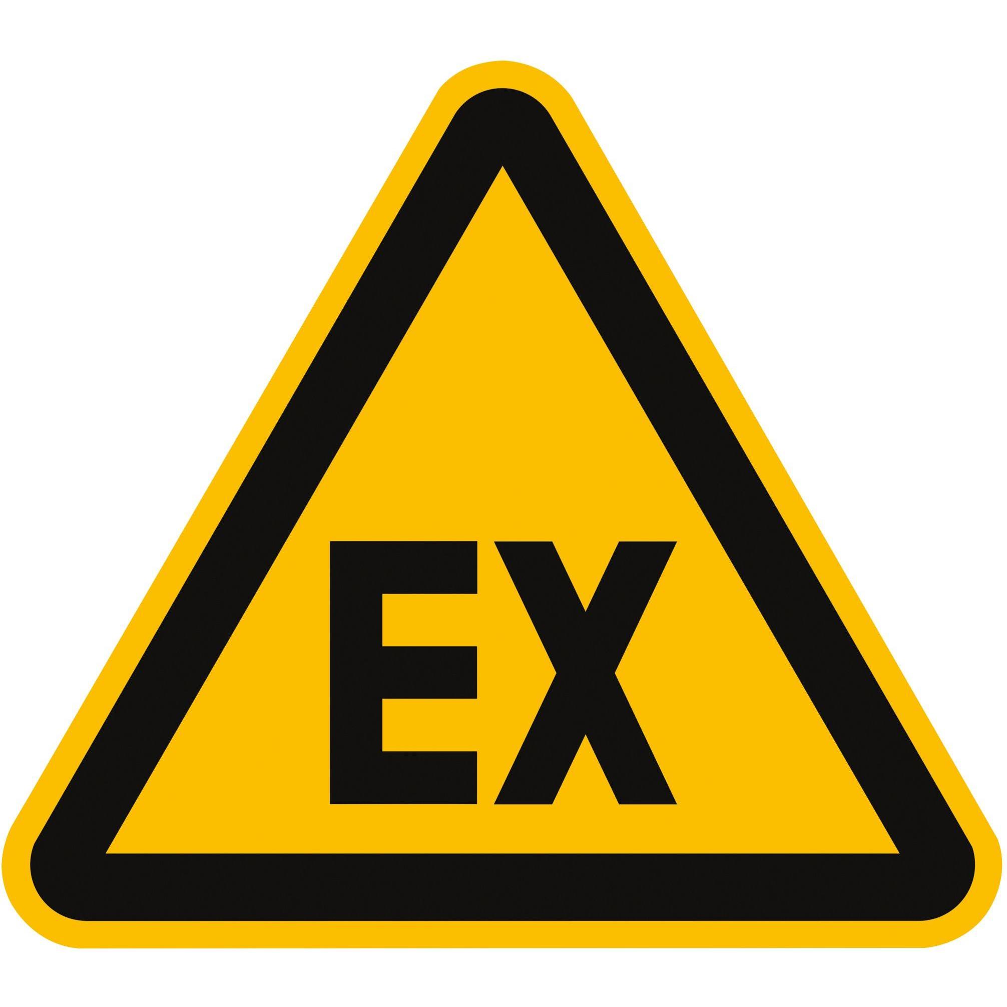 10x Moravia, Sicherheitskennzeichnung, Warnzeichen vor explosionsfähiger Atmosphäre Kunststoff, 200 mm