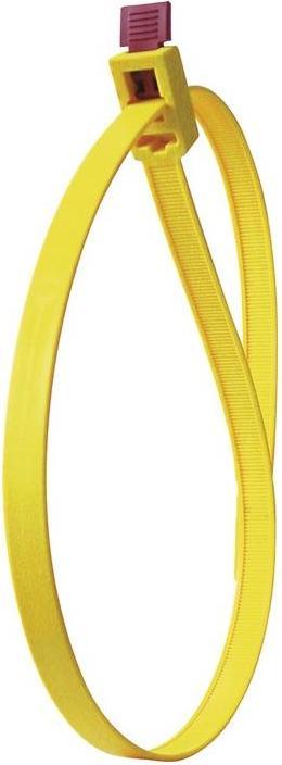 Productafbeelding HellermannTyton Kabelbinder SpeedyTie® (L x B) 750 mm x 13 mm SPEEDYTIE-PA66-YE-V1 Kleur: Geel, Rood 5 stuks. (Plastic kabelbinders, 750 mm, 5 Pcs.)