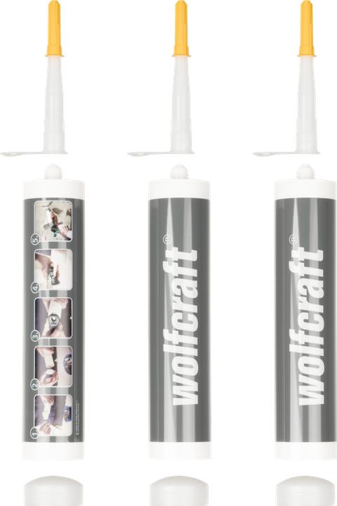 Actual product image wolfcraft 3 empty cartridges 310ml