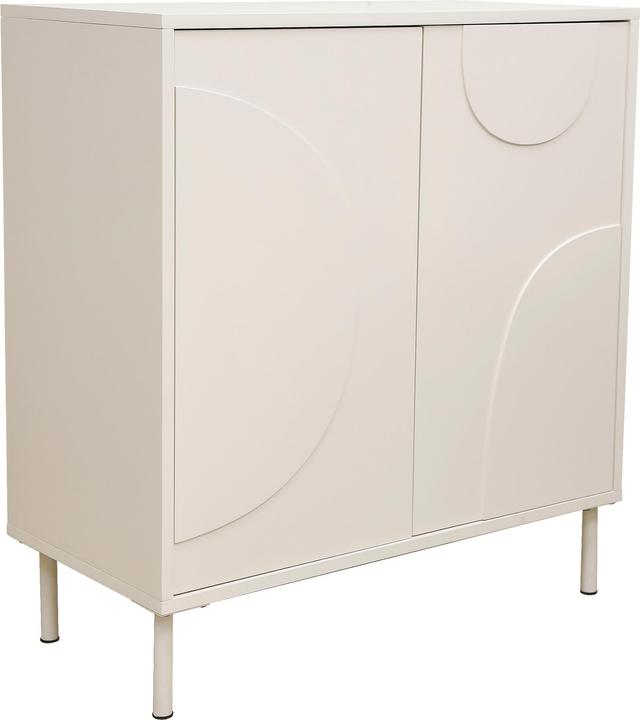 En.Casa Sideboard Holea mit 2 Türen 75x70x34 cm Beige