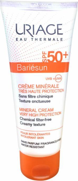 Image du produit Uriage Crème minérale Bariésun (Crème solaire, SPF 50+, 100 ml)