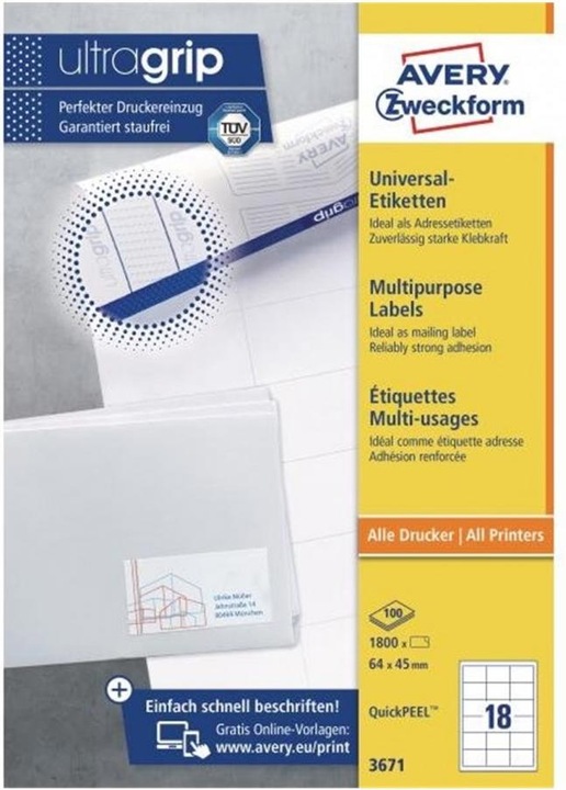 Productafbeelding Avery Universele etiketten