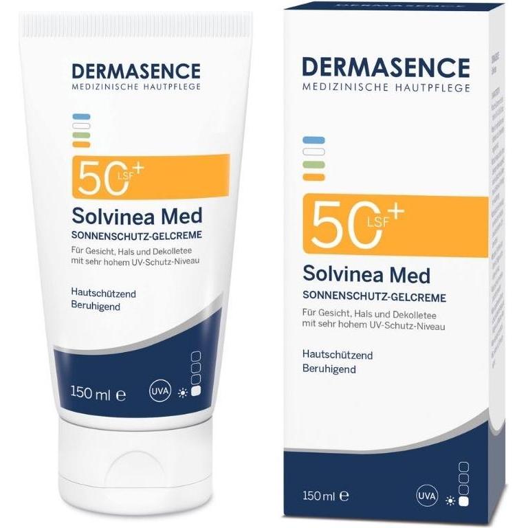 Dermasence, Sonnencreme, Solvinea Med LSF 50+ Sonnenschutz-Gelcreme, 150 ml Creme (Sonnencreme, SPF 50+, 150 ml)