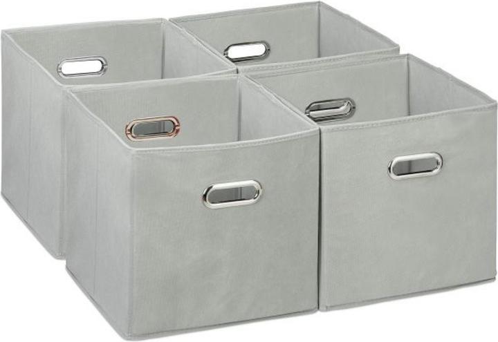Produktbild Relaxdays 4x Aufbewahrungsbox (30 x 30 x 30 cm, 26 l)