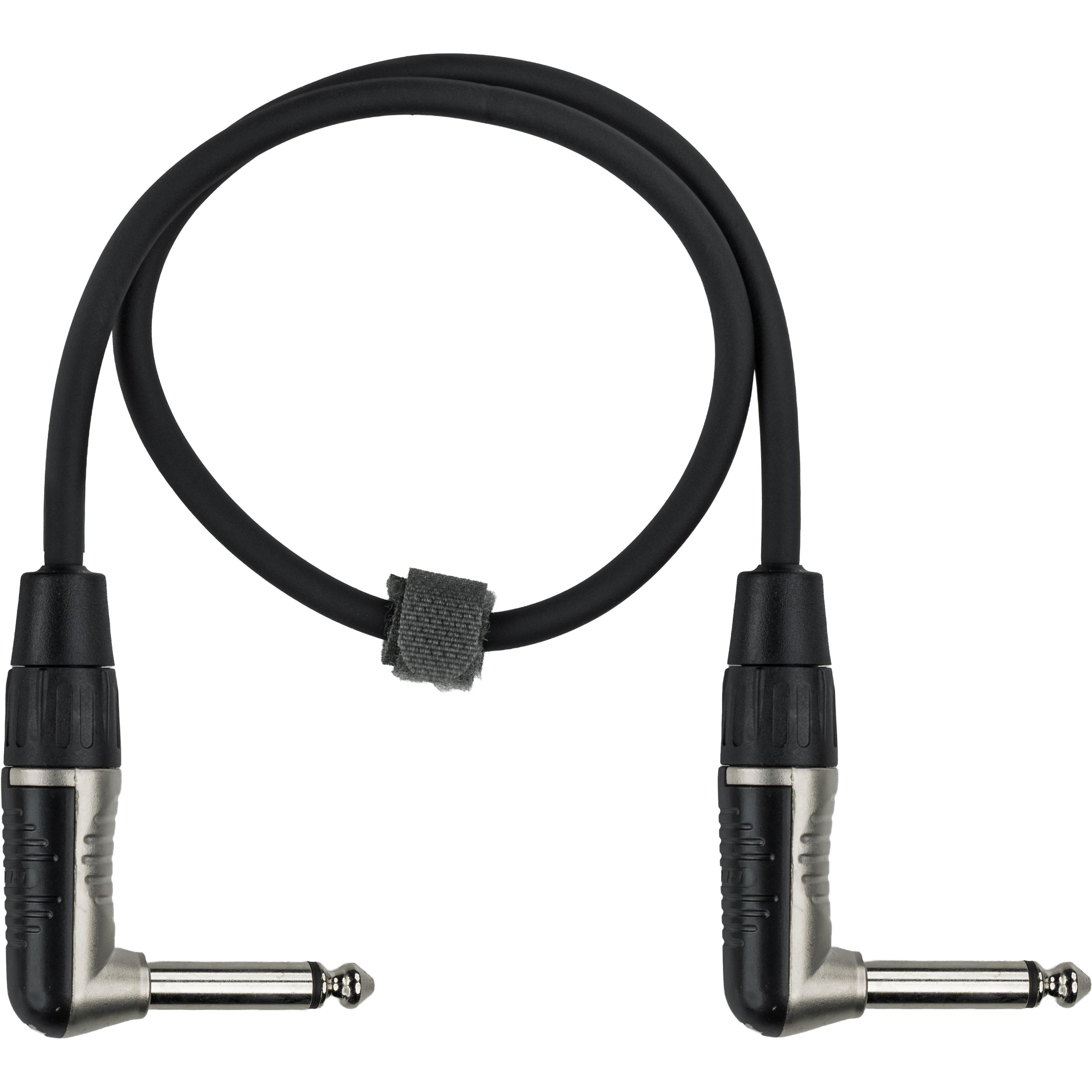 Fuj Tek 6.3 mm TS Male Instrument Cable with Angled Connectors, 0.5 m (0.50 m), Cavo audio
