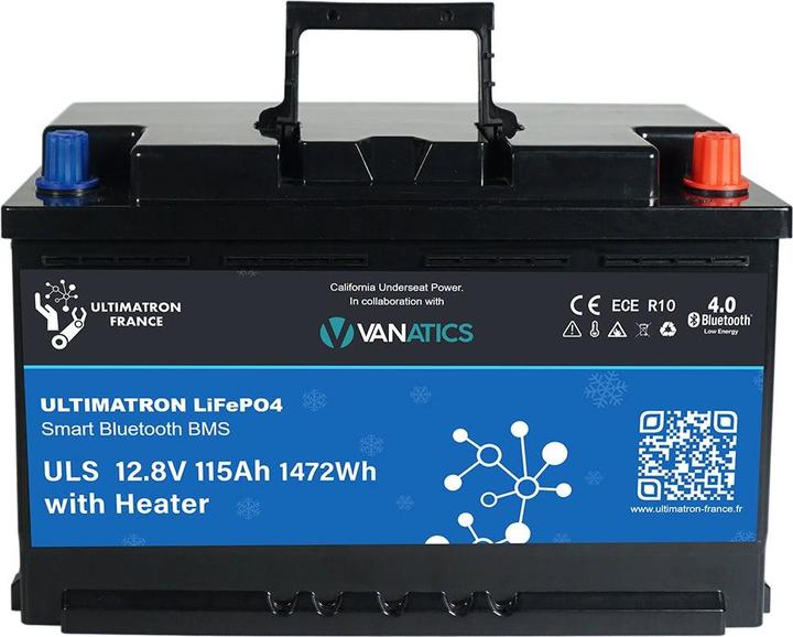 Actual product image Ultimatron ULS-12V-115Ah LiFePO4 Versorgungsbatterie (12.80 V, 115 Ah)