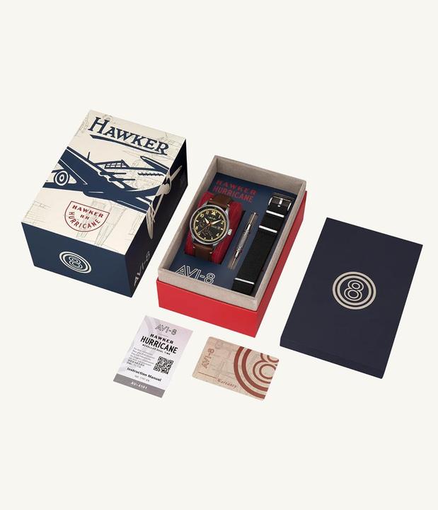 Produktbild AVI-8 AV-4101-0B Hawker Hurricane McKellar Dual Time (Fliegeruhr)