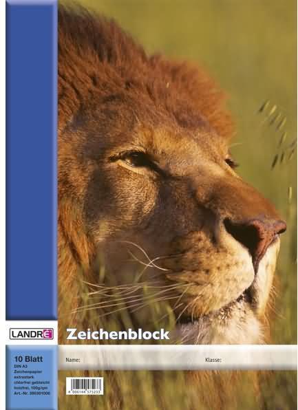 Image du produit Landré Bloc à dessin 100g A3 10BL 4 motifs blanc (A3, Blanc)