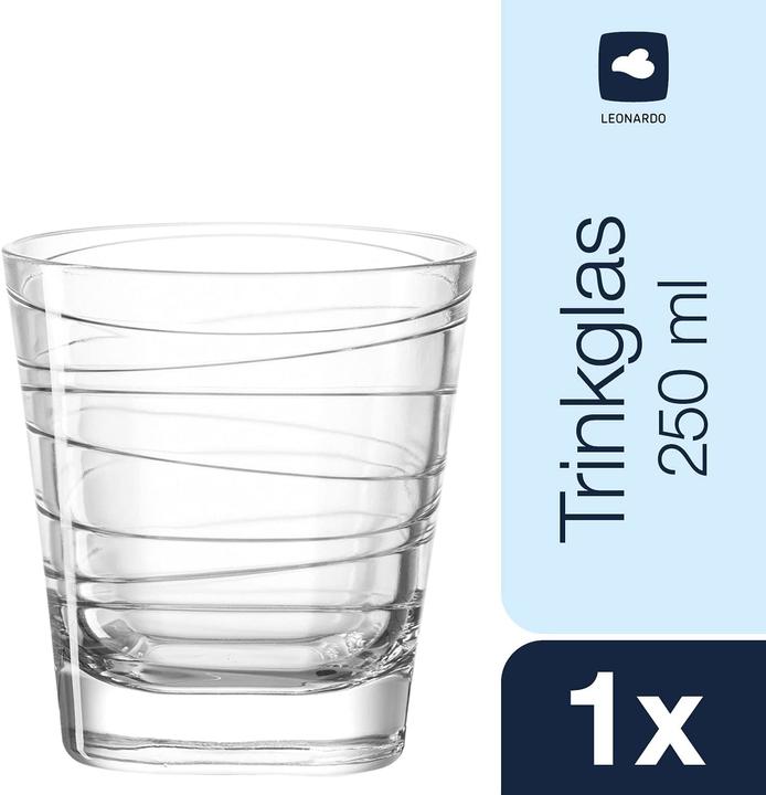 Leonardo Whiskybecher Vario Struttura 250 ml 9cm klar (2.50 dl, 1 x, Whiskygläser)