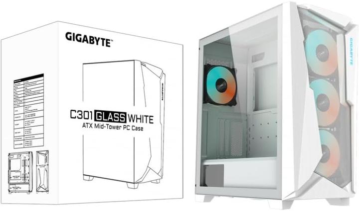 Actual product image Gigabyte C301G WHITE V2 (ATX, mATX, Mini-ATX)